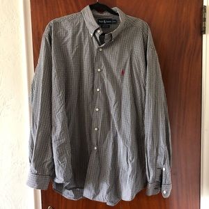 Ralph Lauren Plaid Button Front Shirt XXL